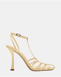 Steve Madden - Tildah Yellow Leather Heels