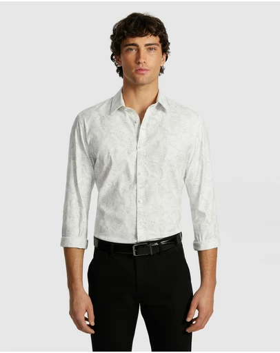 yd. - Valencia Slim Paisley Shirt