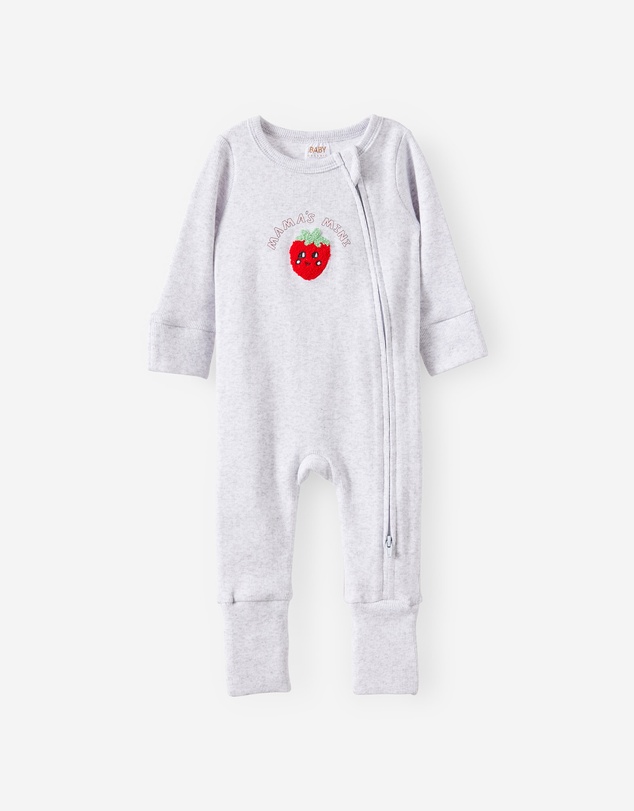 Cotton On Kids - Growie Long Sleeve Zip Romper