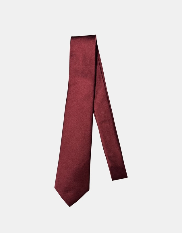 Henry Bucks - HENRY Plain 8cm Silk Tie RED