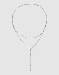 Elli Jewelry - Necklace Y-Chain Layer Balls in 925 Sterling Silver