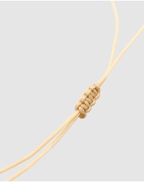 Kuzzoi - ICONIC EXCLUSIVE - Bracelet Nylon Khaki Evil Eye Glass Bead