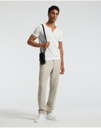 Calibre - Short Sleeve Tech Henley Ivory