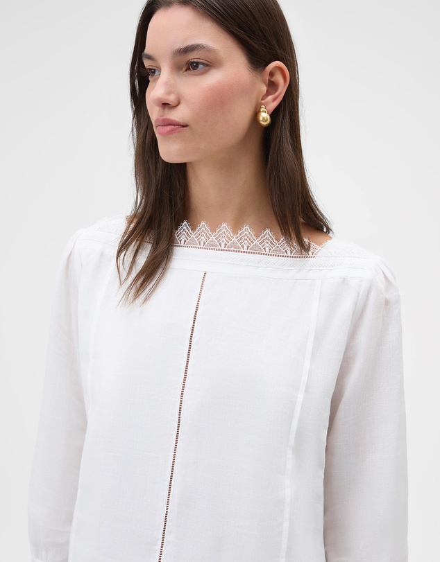 Oroton - Lace Trim Top