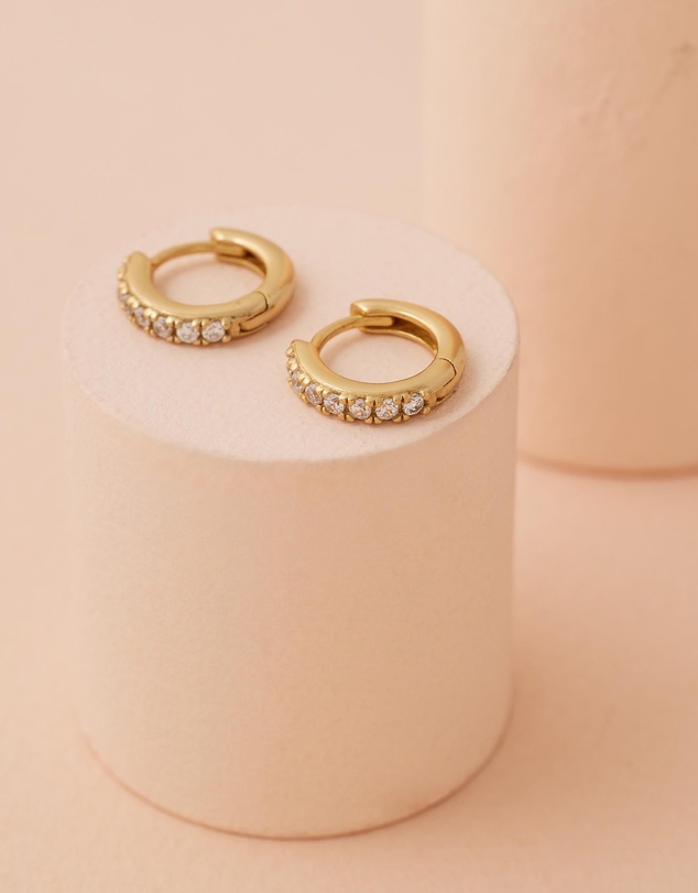 EL&RO Jewellery - April Diamond Birthstone Huggies
