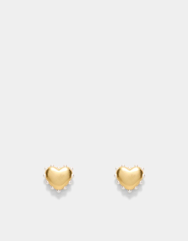 MIMCO - Adore Heart Stud Earrings - Gold