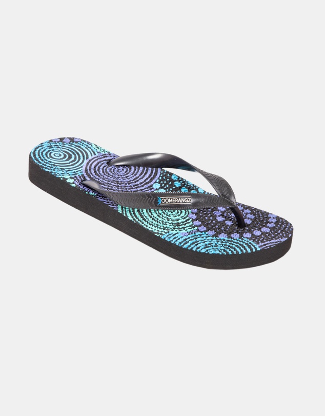 Boomerangz Footwear - Men's Saltwater Dreamtime Thongs 01 with arch support and 2 x interchangeable straps