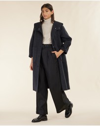 Amelius - Celine Hooded Snap Front Coat