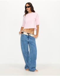 Dazie - Tokyo Mid Rise Relaxed Leg Jeans