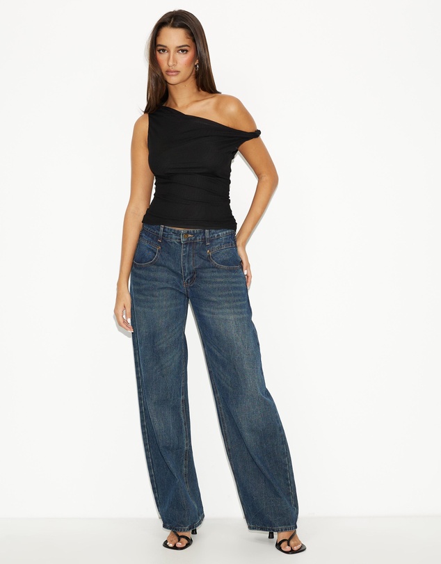 Dazie - Cherie Mesh Asymmetric Top