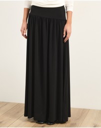 Atmos&Here - Marin Asymmetric Waistline Maxi Skirt