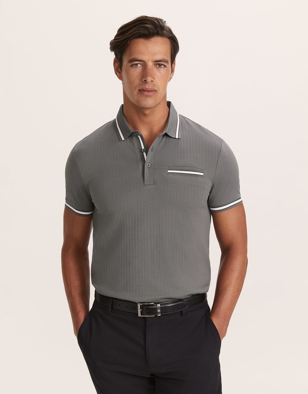 SABA - Ted Textured Cotton Polo