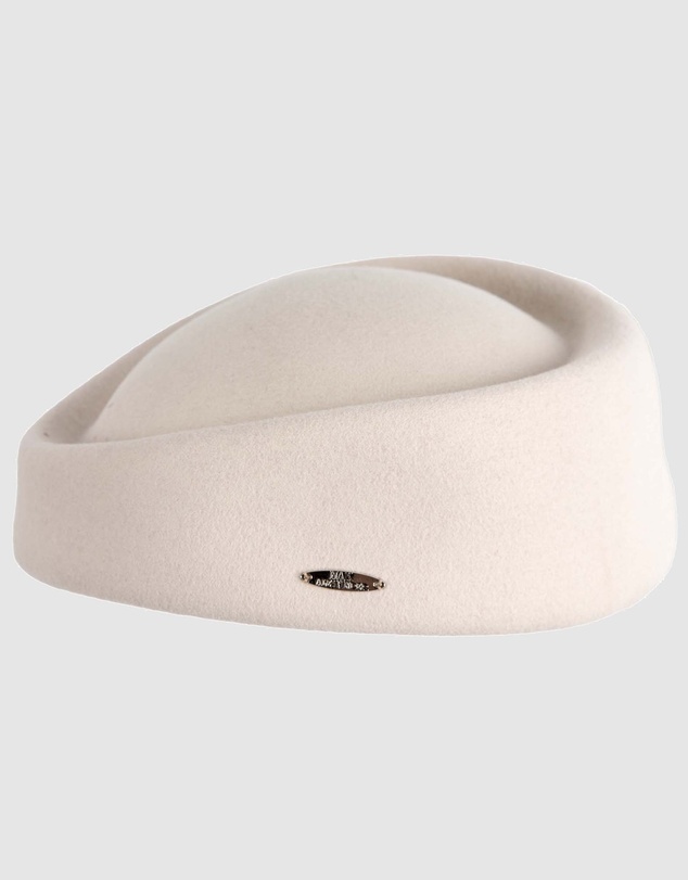 Max Alexander - Felt Cream Pillbox Hat