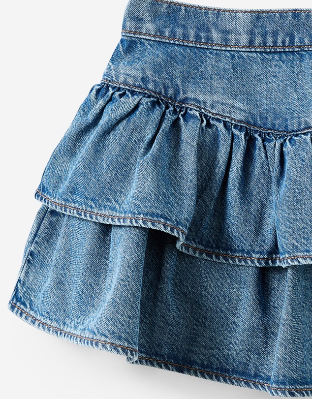 Cotton On Kids - Frill Denim Skirt