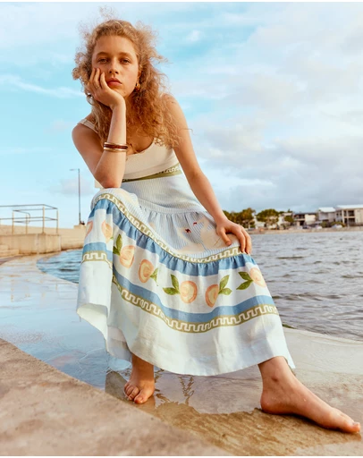 SMWR. by The Somewhere Co - Swan Lake Tiered Maxi Skirt