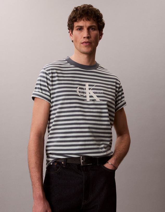 Calvin Klein Jeans - Monogram Logo Stripe Relaxed T-Shirt