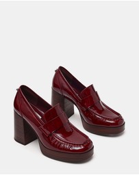 Steve Madden - Munday Wine Leather Loafers