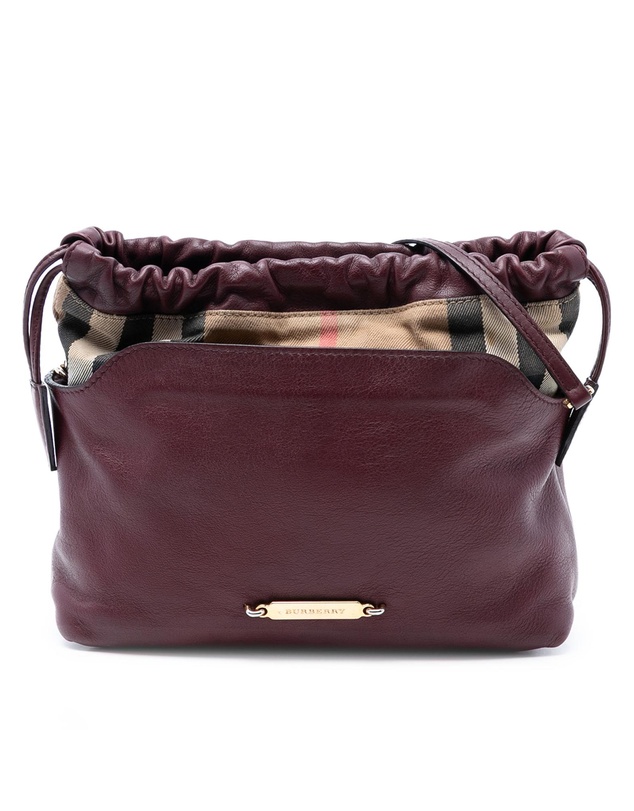 Pre-Loved by Azura Reborn - Pre-Loved House Check Canvas and Calfskin Little Crush Crossbody
