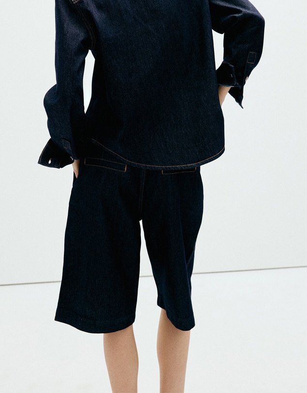 M.N.G - Straight Fit Pleat Bermuda Shorts