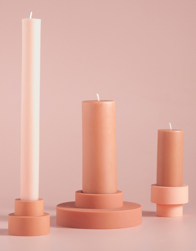 porter green - escc medium pillar candle soy-blend unscented candles
