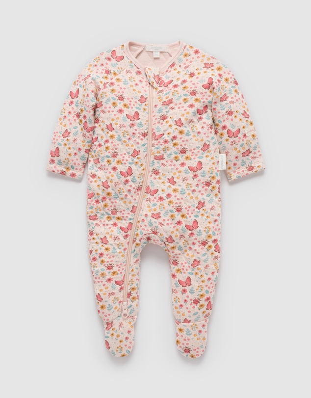 Purebaby - Quilted Growsuit -Kids-Babies