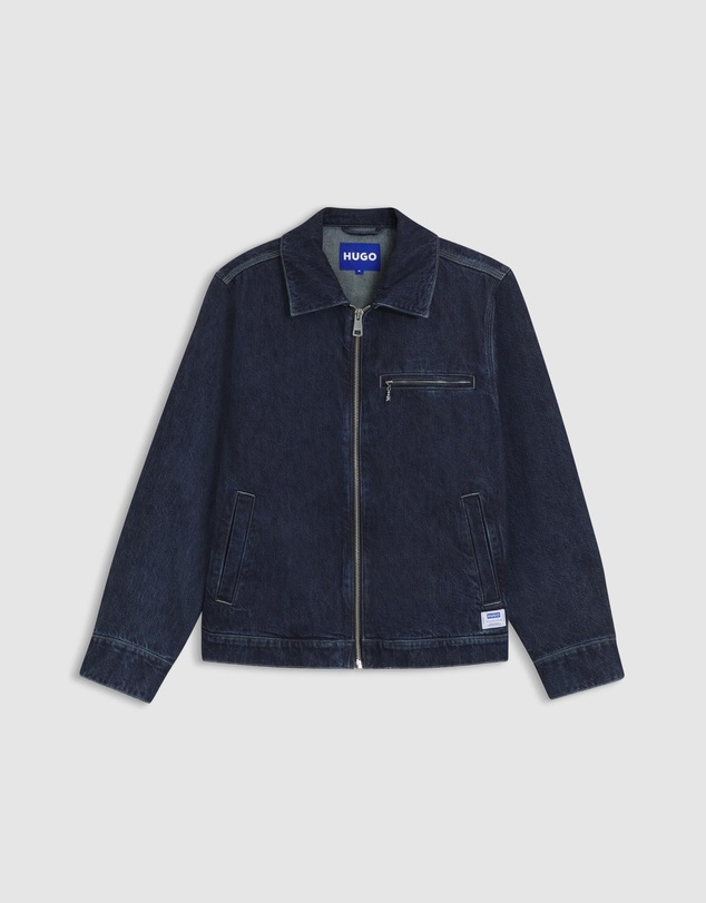 HUGO - Zip-Up Jacket in Denim With Chest Pocket