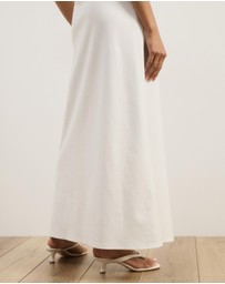 Atmos&Here - Luna Slash Neck Midi Ponte Dress