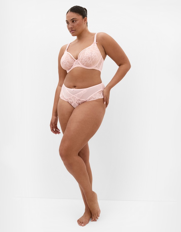 City Chic - Plus size Helena Underwire Bra - pink icing
