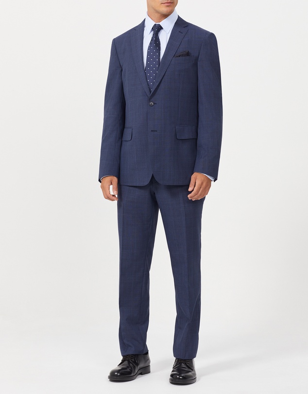 Van Heusen - Wool Blend Glen Check Suit Jacket