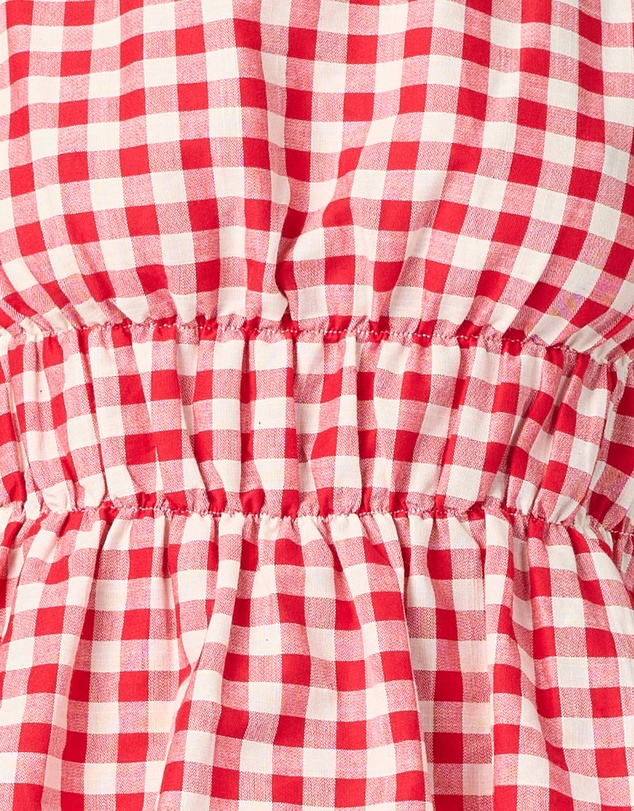 MVN - Gingham Cinched Top