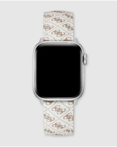GUESS - Guess Apple Band - White Quattro Logo Textured 38-40mm