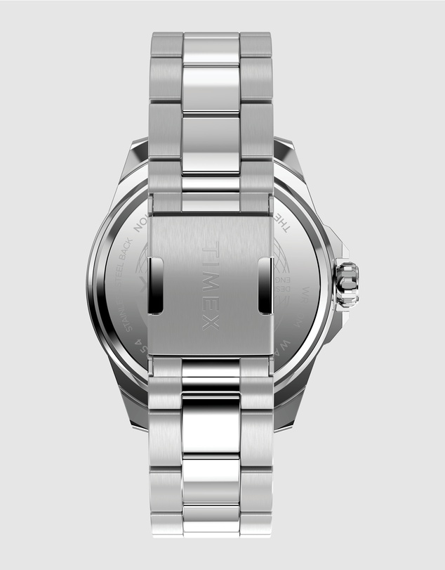 TIMEX - Essex Day & Date 46mm Stainless Steel Bracelet Watch