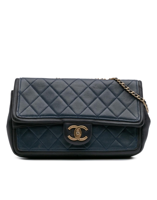 Pre-Loved by Azura Reborn - Pre-Loved Medium Bicolor Calfskin Graphic Flap