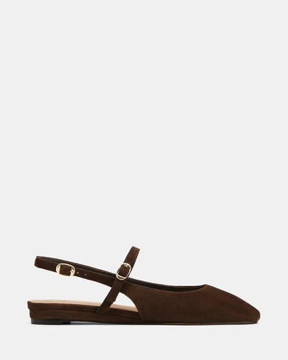 Wittner - Dallas Dress Flats Espresso Suede