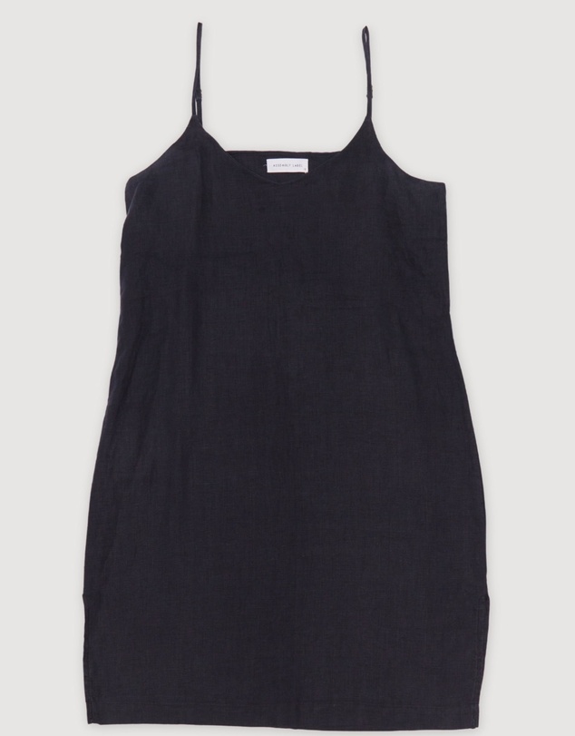 Revibe - Repaired Assembly Label Linen Slip Dress