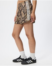 adidas Originals - Snake Print Satin Shorts - ICONIC EXCLUSIVE