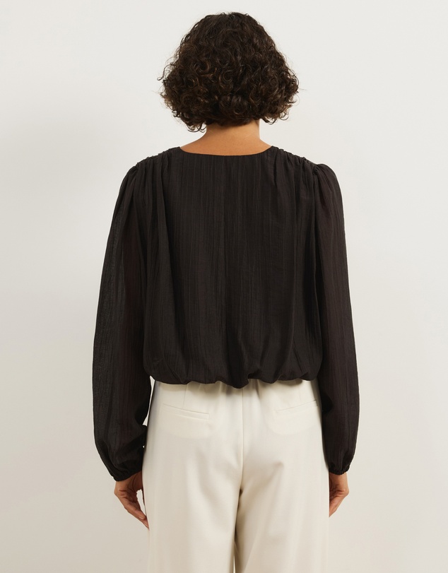 Atmos&Here - Paige Plunge Balloon Sleeve Top