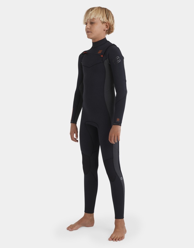 Billabong Kids - Boys 8 to 16 3/2Mm Absolute Natural Chest Zip Long Sleeve Fullsuit