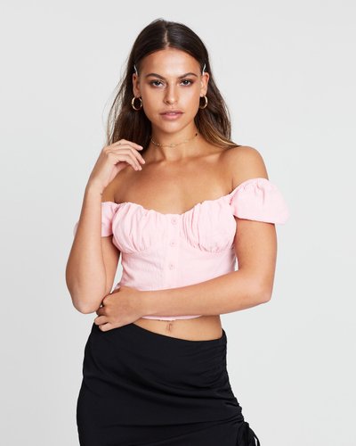 Little Muse Cotton Button-Through Top