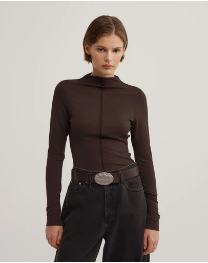 Witchery - Mock Neck Jersey Top