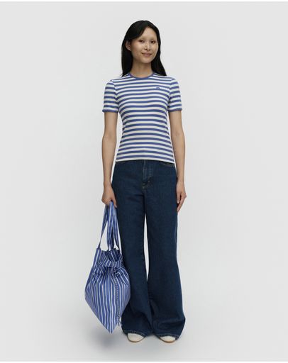 blue, off white