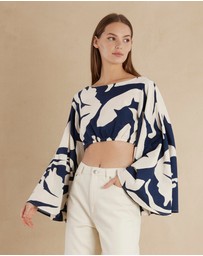 Amelius - Zaffira Linen Crop Top