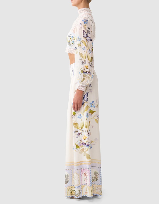 Camilla - Lace Splice Top with LS