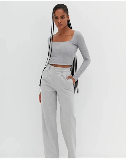 Style Addict - Crop Square Neck Top