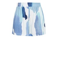 City Chic - Plus Size Surface Level Print Short - light blue