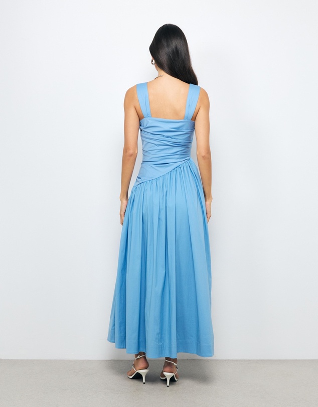 AERE - Kylara Ruched Midi Dress