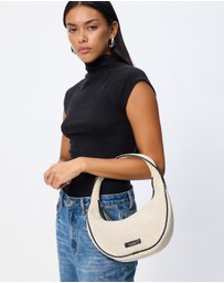 Calvin Klein - Pinched Raffia Medium Shoulder Bag