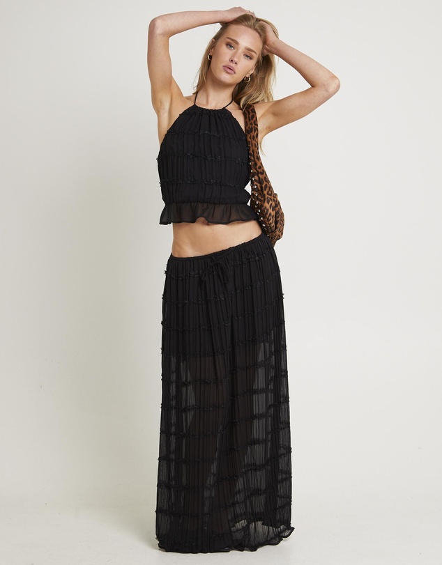 Subtitled - Alda Shirred Backless Top
