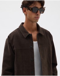 AERE - Suede Look Harrington Jacket