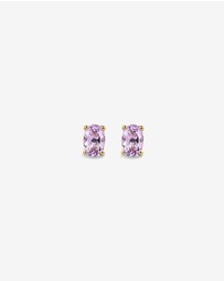 Michael Hill - Oval Rose Amethyst Stud Earrings in 10kt Yellow Gold